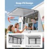 VEVOR Concession Window 60x36 in, Aluminum Alloy Service Window for Food Truck, Up to 85 Degrees Stand Serving Window with 6 Sliding Windows, White - 4 of 4