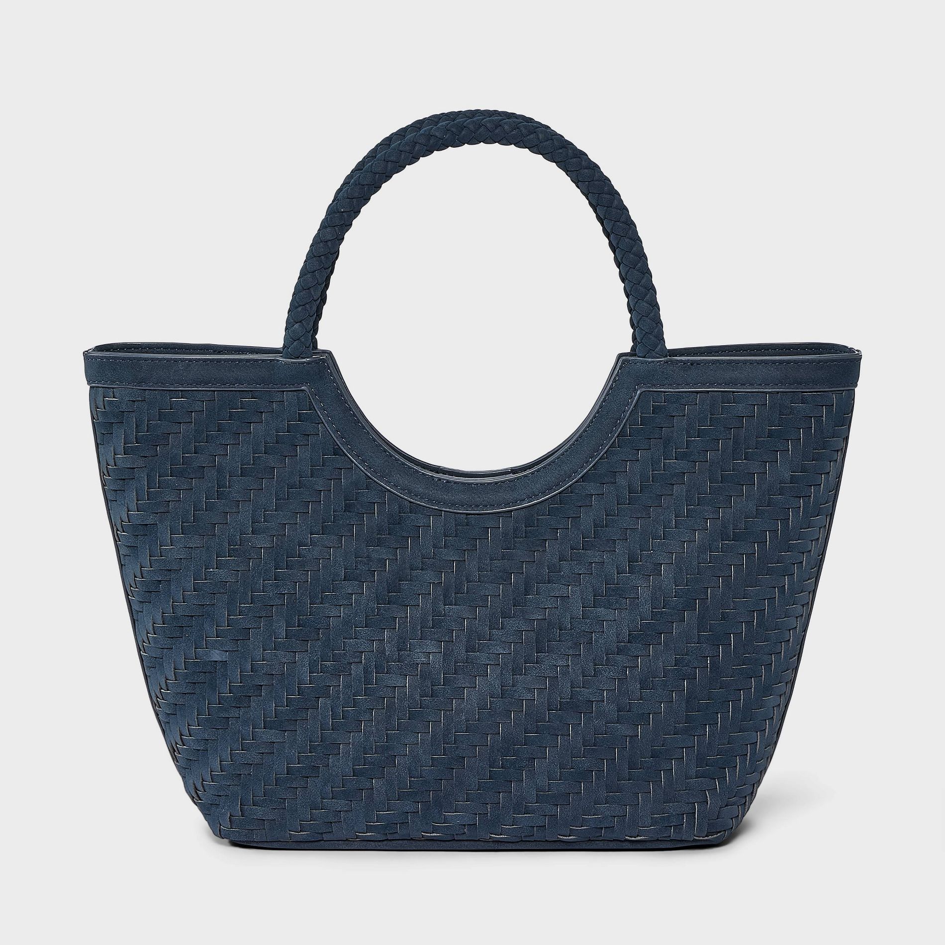 Faux Nubuck Mini Woven Tote Bag - A New Day™
