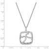 Black Bow Jewelry Rhodium Plated Sterling Silver & CZ Sisters By Chance Necklace, 18 In. - 3 of 4