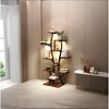 Fortune Candy 61" Tall Corner Shelf with LED Lights, Modern Display Shelf for Books, Plants, and Pet, MDF+Metal - 2 of 4