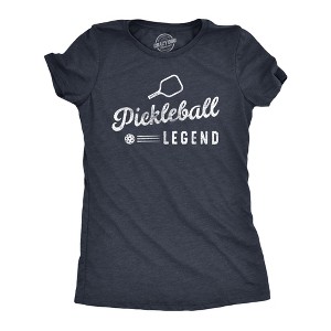 Womens Pickleball Legend T Shirt Funny Sarcastic Pickle Ball Lovers Paddle Tee For Ladies - Crazy Dog Women's T Shirt - 1 of 4