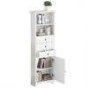 Freestanding Storage Cabinet, MDF Floor Cabinet With 3 Drawers, 2 Open Storage Shelf And 1 Door - 3 of 4