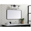 Elegant Lighting Soft corner metal rectangular mirror 22x40 inch in Black - image 2 of 4