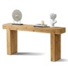 Grungis Solid Wood Console Table with Open Style,Rustic Farmhouse Entryway Table with Wood Legs,Console Table for Living Room - 4 of 4