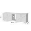 Whizmax 55" Large Cat Litter Box Enclosure for 2 Cats, Hidden Cat Litter Box Furniture with Double Room and Cushion, Wooden Kitty Litter Box Cabinet - 4 of 4