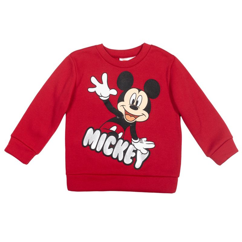 Disney Mickey Mouse Goofy Donald Duck Pluto Fleece Pullover T-Shirt and Pants Toddler, 2 of 8