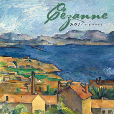 The Gifted Stationery 2021 - 2022 Monthly Wall Calendar, 16 Month, Cezanne Painting Art Theme with Reminder Stickers, 12 x 12 in