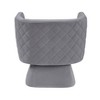 Sapphtopaz 1pc Accent Chair Velvet Swivel Chair Lounge Chair Solid Wood Diamond Pattern Stitched Back Living Room Chair for Living Room - 3 of 4