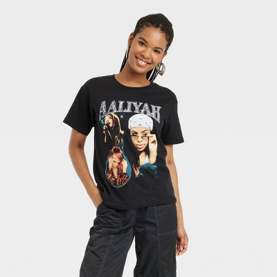 Women's Aaliyah Short Sleeve Graphic T-Shirt - Black XS