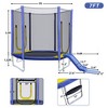 Jump Into Fun 7FT Kids Trampoline with Safety Enclosure Net, Slide and Ladder, Easy Assembly Round Outdoor Recreational Trampoline - 3 of 4