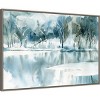33" x 22" Blue Tree Reflections by Katrina Pete Framed Canvas Wall Art Gray Wash - Amanti Art: Modern Lithograph, Sawtooth Back Mount - 2 of 4