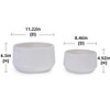 NAYSAYE Planter Set of 2 Ceramic Flowerpot Gloss White Sleek Modern Design for Indoor Outdoor Garden, Gloss White, 11.3"*11.3"*6.5" - 3 of 4