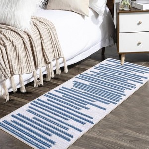 Washable Geometric Area Rug - Non-Slip Modern Abstract Carpet for Living Room, Bedroom, Dining - Farmhouse Style - 1 of 4