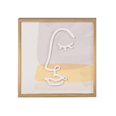 Totalee Gift Purple Watercolor Decor Block Wood Multicolored