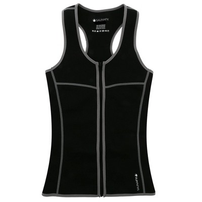 SaunaFX Women's Neoprene Slimming Vest with Microban M - Black