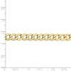 Black Bow Jewelry Men's 7mm 10k Yellow Gold Hollow Curb Chain Necklace - 4 of 4