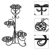 SEVOBAL Metal Plant Stand 4 Potted Flower Pot Holder Flower Metal Shelves Decoration for Multiple Plants Ladder Indoor Outdoor Garden Patio Decor - 4 of 4