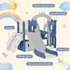 5-in-1 Kids Slide and Swing Set with Climbing Ladder, Basketball Hoop, Storage, Indoor Outdoor Play Center for Kids Gifts - 3 of 4