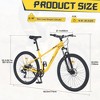 27.5 Inch Wheels 8 Speed Mountain Bike, for Men Women Boys and Girls, Front Suspension, Steel Frame - 3 of 4