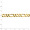 Black Bow Jewelry Men's 8.75mm, 10k Yellow Gold, Concave Figaro Chain Bracelet - 4 of 4