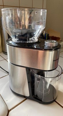  Hamilton Beach Electric Burr Coffee Grinder with Large 16oz  Hopper & 18 Settings For 2-14 Cups, Stainless Steel (80385) : Home & Kitchen