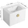 Floating Bathroom Vanity with Soft Closing Door, Combo Cabinet Undermount Sink, Storage Cabinet Modern Bath Vanity with Replaceable Metal Handles - 2 of 4
