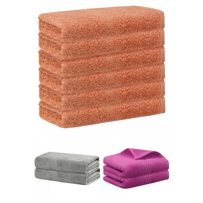 REGALWOVEN Absorbent Solid Bath Hand Face Cloths Cotton Towels 3 Piece Sets