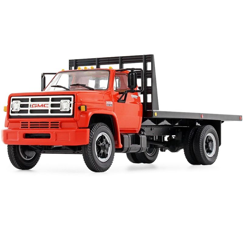 GMC 6500 Flatbed Truck Orange 1/64 Diecast Model by DCP/First Gear, 2 of 4
