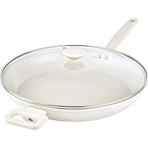 Granitestone Desert Collection Beige 14'' Nonstick Fry Pan with Lid - 1 of 4