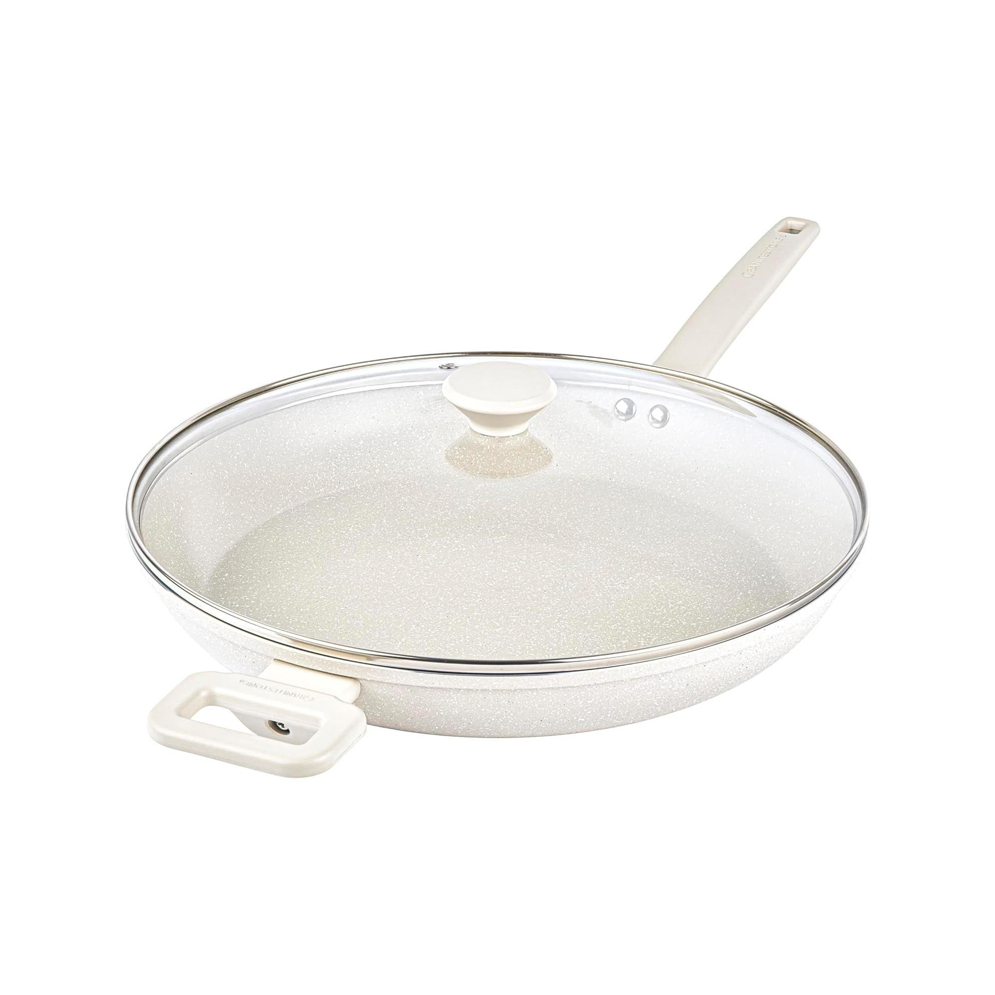 Granitestone Desert Collection Beige 14'' Nonstick Fry Pan with Lid