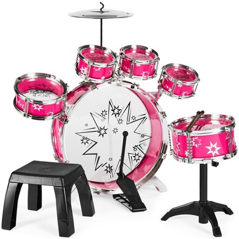 Kids pink hot sale drum kit