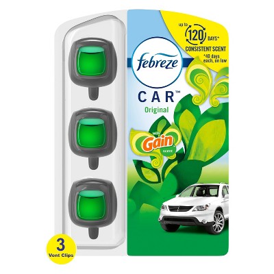 Febreze Car Gain Original Air Freshener - 3ct