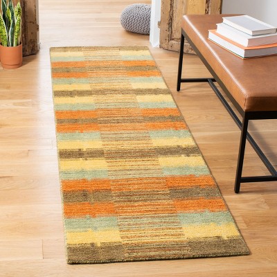 Ivory Hand-Knotted Wool Runner Rug, 2'3" x 6'