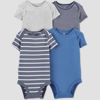 Image of Baby Boys' 4pk Basics Bodysuit - Just One You® made by carter's Blue