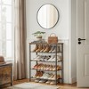 VASAGLE 5 Tier Shoe Storage Rack Shoe Organizer Rustic Brown and Black - 2 of 4