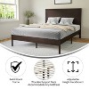 Taylor & Logan Queen Amara Wooden Platform Bed with Headboard Dark Brown: 5-Year Warranty, Wood Frame, 44.5" Height - 2 of 4