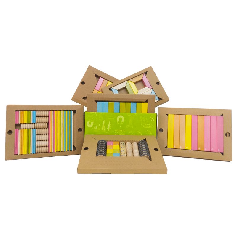 Tegu Classroom Magnetic Wooden Block Kit, 130 Pieces, 1 of 5