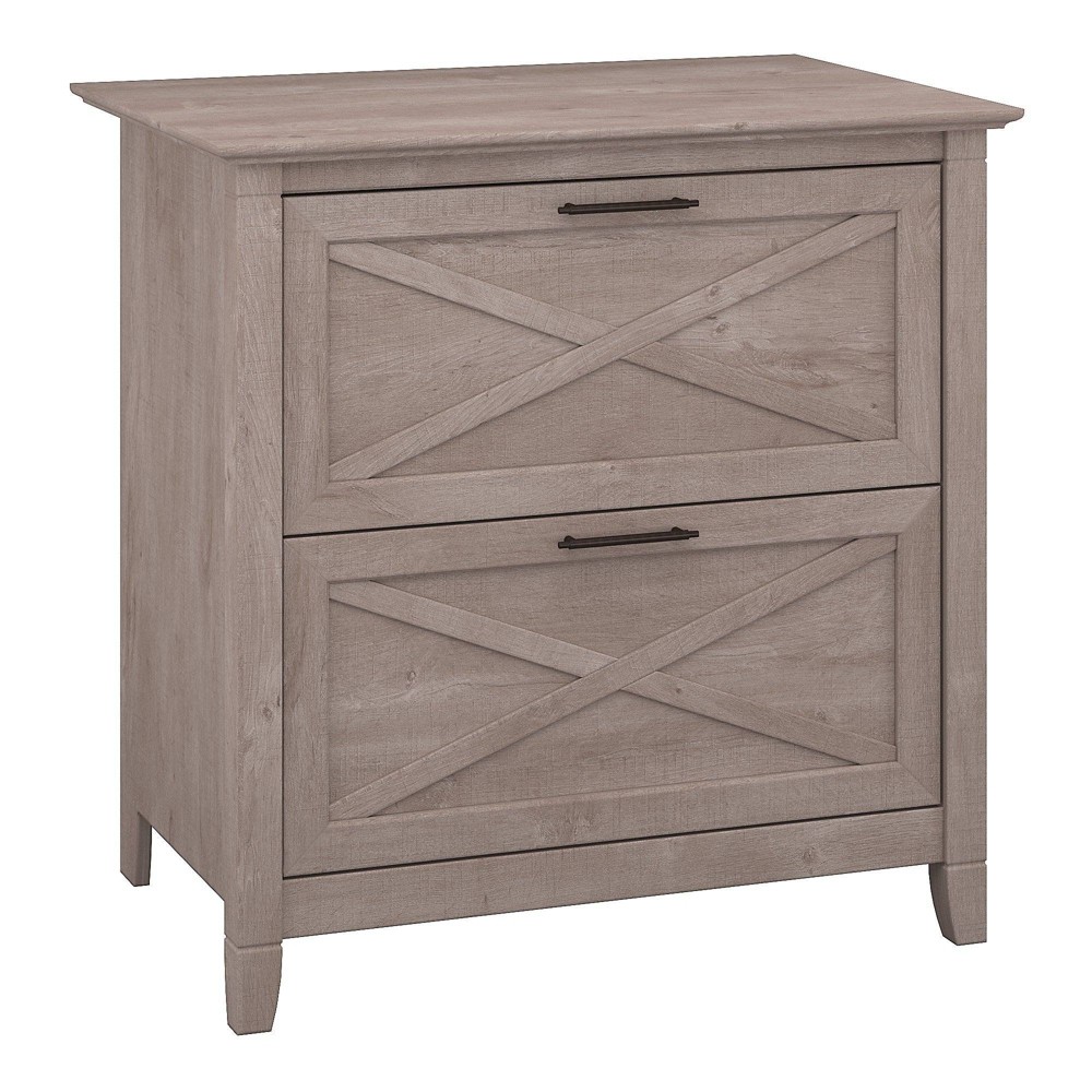 Photos - File Folder / Lever Arch File 2 Drawer Key West File Cabinet Washed Gray - Bush Furniture