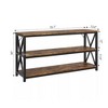 Nasitip 55" Long Console Table, 3-Tier Entryway Table with Storage Shelves-Industrial Entry Table for Hallway, Living Room, Bedroom - 3 of 4