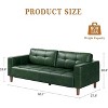 Coucheta 83" 3-Seater Sofa Collection - Faux Leather with Spring Cushion, Deep Seats & 2 Removable Back Cushions, Multiple Colors Available - 2 of 4