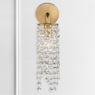 Gabrielle Antique Gold Crystal Wall Sconce