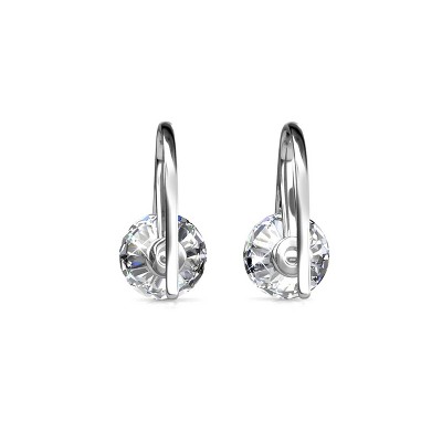 18k Gold Plated Drop Earrings with Crystals Gift for Women
