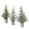 Sullivans Artificial Set of 3 Pine Trees 23"H Green - 4 of 4