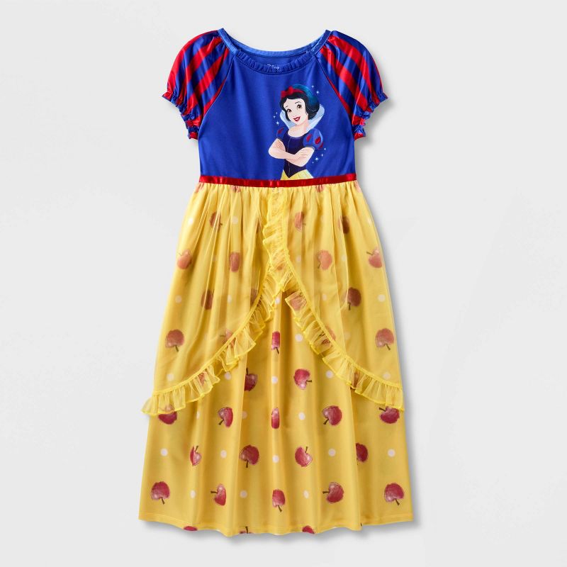 Girls&#39; Disney Snow White Dress-Up NightGown - Blue/Yellow, 1 of 4