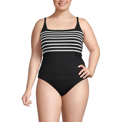black and white tankini plus size