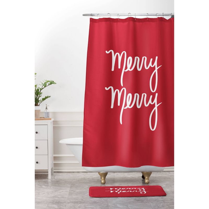 Lisa Argyropoulos Merry Christmas Shower Curtain Red - Deny Designs, 4 of 5