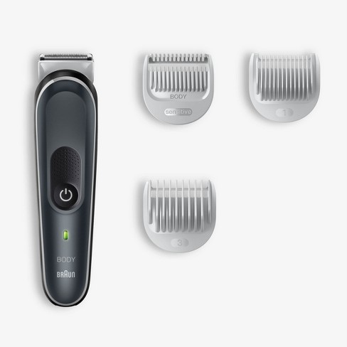 Braun Series 3 Bg3340 Men's Rechargeable Body Groomer + 2 Attachment Combs  : Target