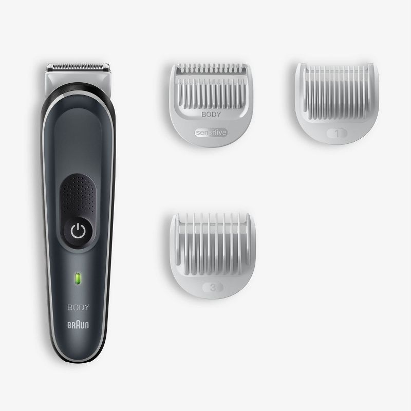 Braun Series 3 BG3340 Men&#39;s Rechargeable Body Groomer + 2 Attachment Combs, 1 of 11