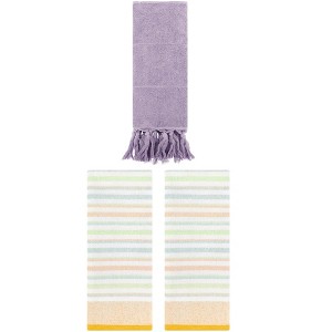 REGALWOVEN 3 Packs Cotton Absorbent Soft Bathroom Hand Towels - 1 of 4