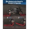 Global Motorcycle Front & Rear Wheel Stand Lift Set, Adjustable Fork Heads & U+L Swingarm Spool, Rear Bracket | Black | 1 Pcs - 4 of 4